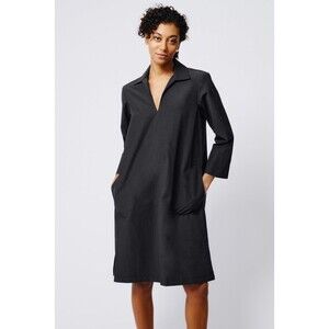 Kal Rieman Cecil Collared V-Neck Dress Sz XS Travel Packable